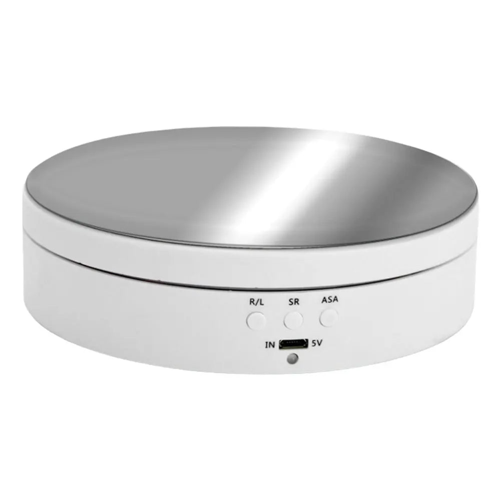 360 Degree Electric Rotating Turntable Three Adjustable Speed Motorized Display Stand for Photography Jewelry Watches