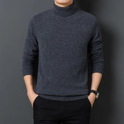 Sweatwear Men's Sweater Warm Long Sleeve Pullover Coats Solid Color Turtleneck Men Clothing