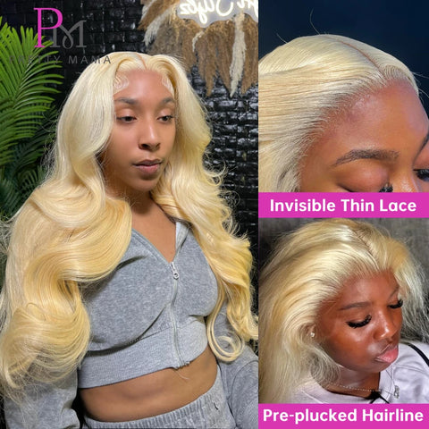 13x6 Cyan Blue Lace Front Wig Body Wave Light Green Lace Front Wig Human Hair Pre Plucked Blonde 613 Lace Frontal Wigs For Women