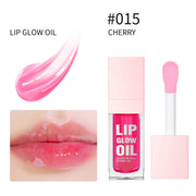 W1 Piece 8.3ml Moisturizing and Volumizing Lip Gloss Oil, Hydrating Lip Glow Oil, Lip Care Beauty Product, Tinted Lip Oil