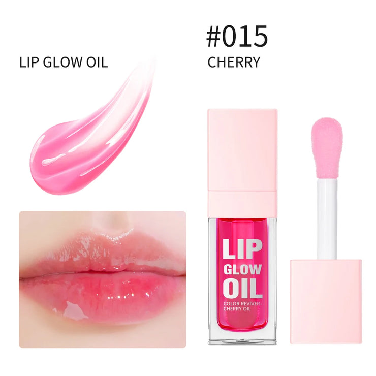 W1 Piece 8.3ml Moisturizing and Volumizing Lip Gloss Oil, Hydrating Lip Glow Oil, Lip Care Beauty Product, Tinted Lip Oil