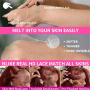 30 inch Reddish Brown Straight Wigs 13x4 HD Lace Human Hair Wig Pre Plucked Colored Lace Frontal Wigs Brazilian 100%Human Wig