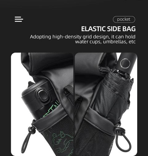 Fashion Casual Men Roll Top Shoulder Messenger Bag Large Size Outdoor Cycling Crossbody Side Bags Male Urban Trend Daypack