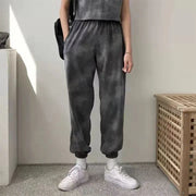 Women Clothing Sets Short Sleeve T-shirt+Pant 2Pcs 2024 Summer Camouflage Tie-Dyed Loose Tees Tops Sports Casual Suit New