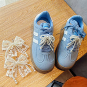 Fashion lace pearl bow shoelace buckle Sneakers decorative charm shoe flower buckle Men's and Women's Shoe Charm Accessories