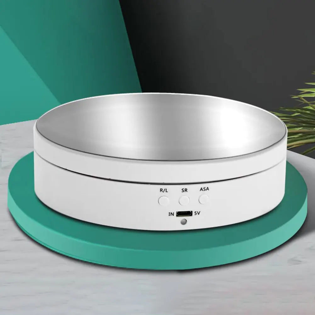 360 Degree Electric Rotating Turntable Three Adjustable Speed Motorized Display Stand for Photography Jewelry Watches