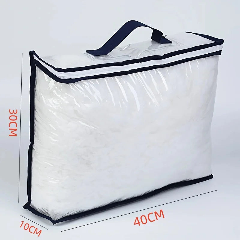 1-8Pcs Quilt Pillow Storage Bags Moving Bedding Packing Bags Transparent PVC Storage Bags Blanket Packing Bags Pillowcase Bags
