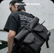 Fashion Casual Men Roll Top Shoulder Messenger Bag Large Size Outdoor Cycling Crossbody Side Bags Male Urban Trend Daypack