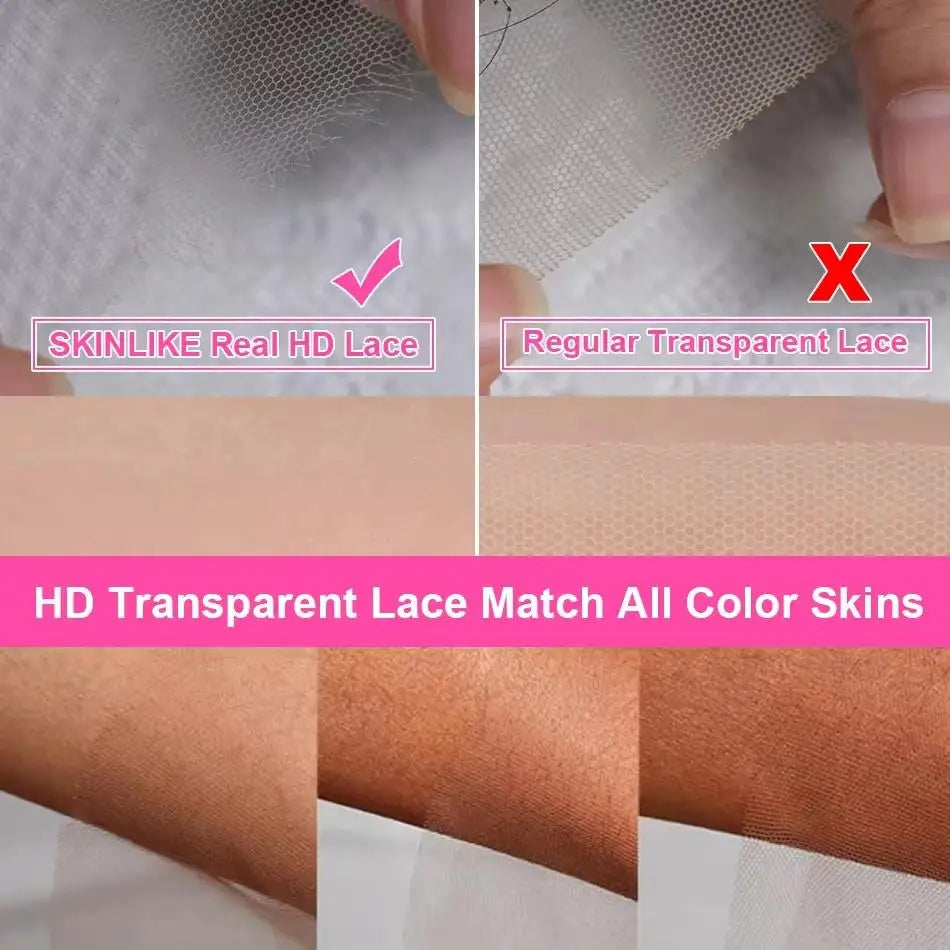 200%Density Human Hair Wig Highlight Loose Deep Wigs 13x6 Lace Front 100% Brazilian Remy Hair Preplucked Hairline With Baby Hair