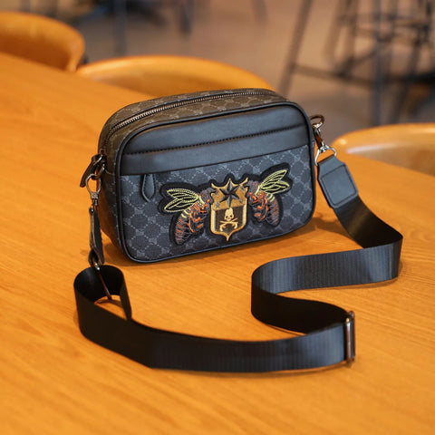 Bee Embroidery PU Men&