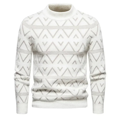 New Imitation Mink Sweater Soft and Comfortable  Fashion Warm Knit Sweater  Men Clothing