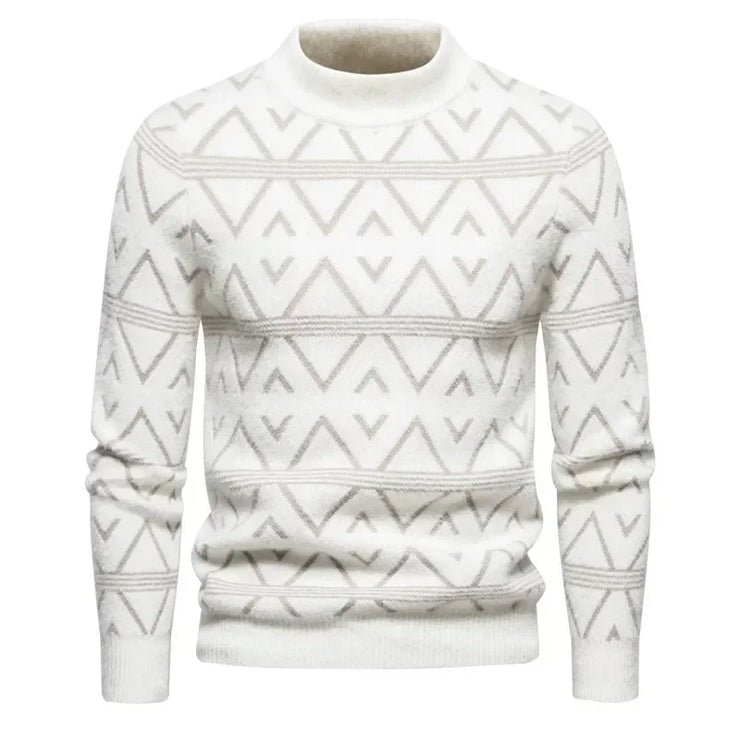 New Imitation Mink Sweater Soft and Comfortable  Fashion Warm Knit Sweater  Men Clothing
