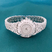 016436 Luxury Women's Watches Cubic Zircon Elements Crystal Bracelet Watch for Wedding Party Fashion Jewelry Watches