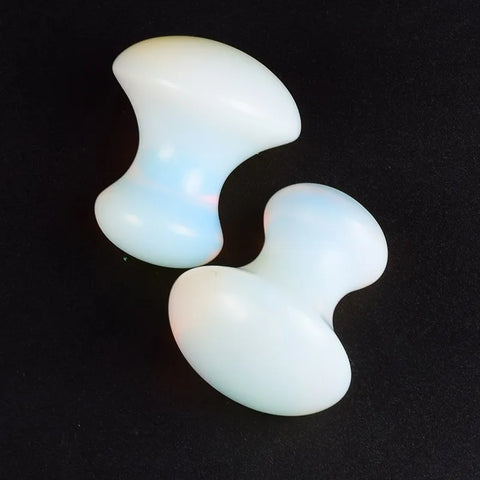 Opalite Mushroom Face Gua Sha Natural jade Crystal Stone eye massager Skin Care Neck Body Scraping Board Beauty Product