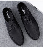 Leather Men Shoes Fashion Formal Men Shoes Moccasins Italian Breathable Male Driving Shoes Black Plus Size 38-47