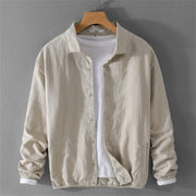 men clothing fashion 2024 linen men's jackets Spring Autumn Coat casual mens tops simple solid clothes for men