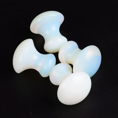 Opalite Mushroom Face Gua Sha Natural jade Crystal Stone eye massager Skin Care Neck Body Scraping Board Beauty Product