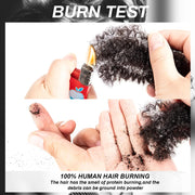 Afro Kinkys Bulk Human Hair for Dreadlock Extensions Loc Repair Braiding Twist Tight Afro Kinky Human Hair for Loc 1Packs 50/30g