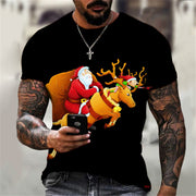 Christmas Men's 3D T-shirt Digital Print Short Sleeve