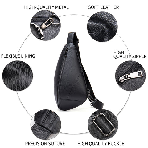 Cowhide One-shoulder Messenger Bag