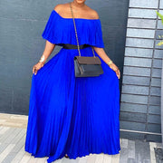 Off-shoulder Collar European And American Style Dress