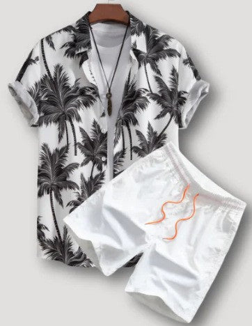 Beach Style Short Sleeve Shirt Men&