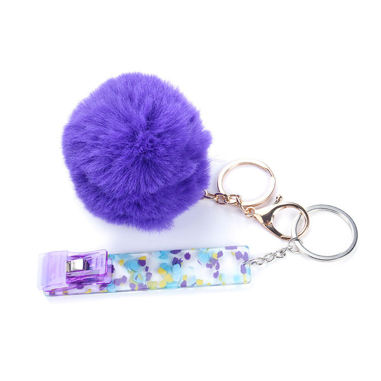 Acrylic Material Key Chain Long Nail Credit Card Gripper