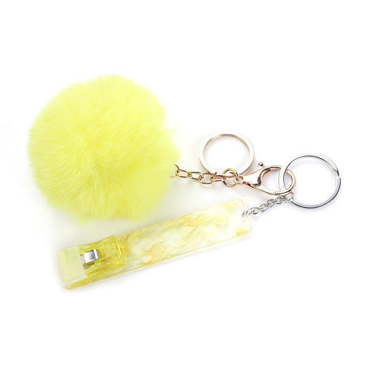 Acrylic Material Key Chain Long Nail Credit Card Gripper