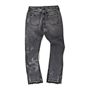 American Street Hiphop Leather Patchwork Popular Youth Vintage Jeans