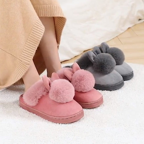 Cute Cartoon Ball Ball Rabbit Ears Women&