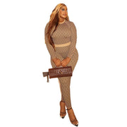 Women's Round Neck Long Sleeve Jumpsuit