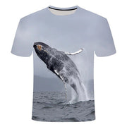 3D Fish Series Printed Men's And Women's Short Sleeves