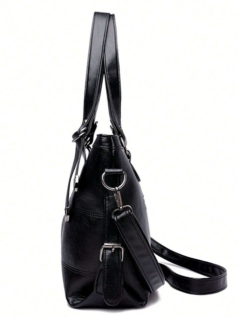 Minimalist Tote Bag Double Handle Solid Color Large Capacity, Lightweight, Portable, Business Casual, Suitable For Teen Girls Women College Students, Rookies & White-Collar Workers, Perfect For Back T