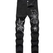 High Street Vibe Style Loose Straight Wide Leg Pants American Spider