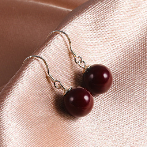 All-matching Opal Ear Hook 925 Sterling Silver Shell Pearl Earrings High-grade Female Earrings