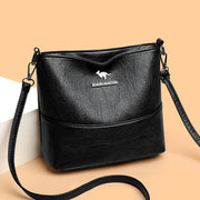 New Stylish Good Texture Soft Leather Wide Strap Crossbody Bag