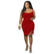 European And American Women's Unilateral Pleated Fashion Slim Skirt