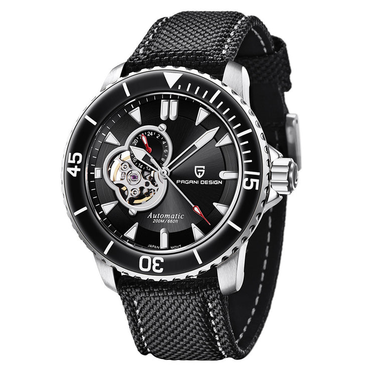 Fully Automatic Mechanical Waterproof Stainless Steel Skeleton Men&