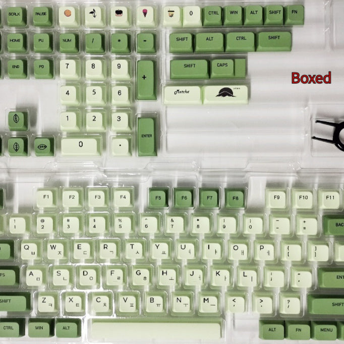 124 Key Matcha Themed PBT Sublimation Keycap