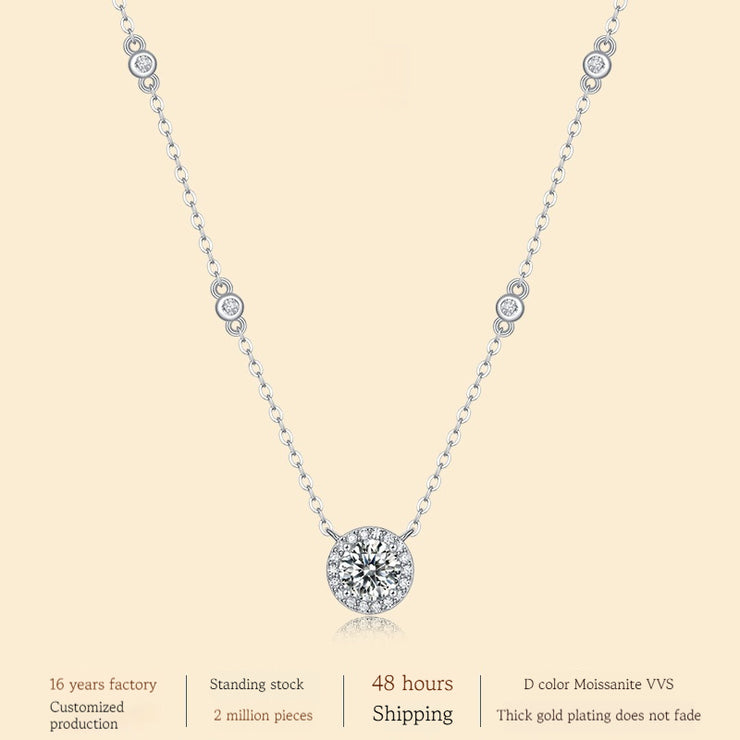925 Silver Dot Starlight Pendant Fashion Clavicle Chain Does Not Fade