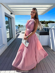 Summer Women's Halter Pleated Dress