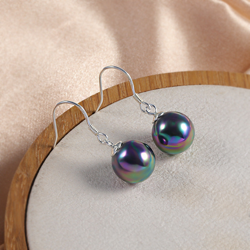 All-matching Opal Ear Hook 925 Sterling Silver Shell Pearl Earrings High-grade Female Earrings