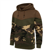 Colorblock Camouflage Hooded Sweater Men's Loose Pullover Jacket