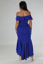 Women's Slim Fit Ruffled Summer Irregular Dress