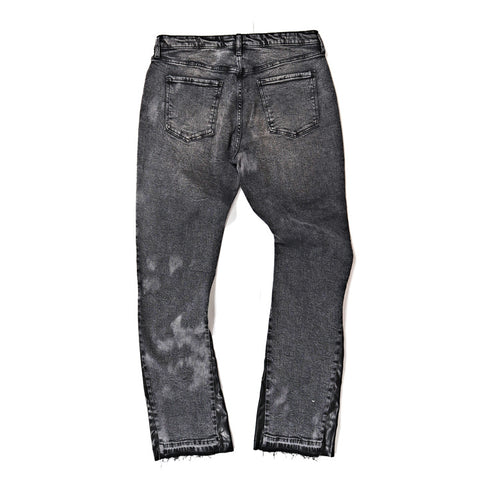 American Street Hiphop Leather Patchwork Popular Youth Vintage Jeans
