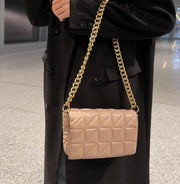 Vintage Chain Armpit Bag Soft Leather Quilted Shoulder Bag