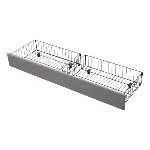 Upholstered Bed King Size Bed 5ft 150x200cm Velvet Fabric  Double Bed  Large Storage Space,With Slats And Headboard,Without Mattress,Grey