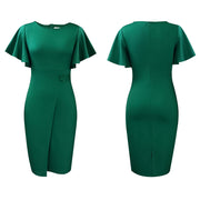 Fashionable With Side-slit Sheath Plus Size Dress