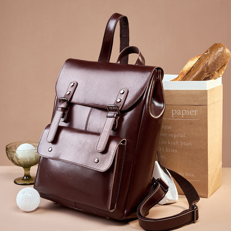 Leather Backpack Women&