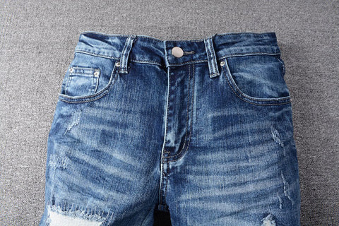 Hole & Patch Patch Scrape Popular Jeans For Men